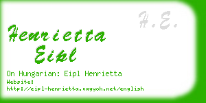 henrietta eipl business card